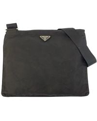 Prada - Tessuto Nylon Triangle Logo Shoulder Bag (Authentic Pre-Loved) - Lyst