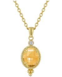 Reiss - 14k 2.49 Ct. Tw. Diamond & Citrine Necklace - Lyst