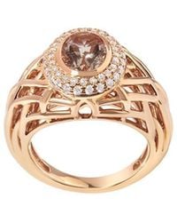 Haus of Brilliance - 14K Rose 1.79 Ct. Tw. Diamond & Lab-Grown Morganite Cocktail Ring - Lyst