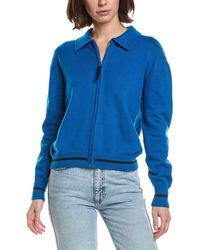 Brodie Cashmere - Varsity Zip Through Cashmere-Blend Jacket - Lyst
