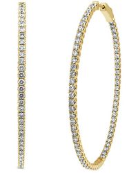 Sabrina Designs - 14k 4.09 Ct. Tw. Diamond Inside Out Hoops - Lyst