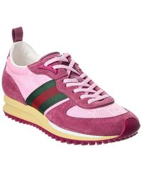 Gucci - Re-Motion Gg Nylon & Suede Sneaker - Lyst
