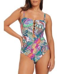 Beyond Control Swimwear - Leaf It To Me Bandeau One Piece - Lyst