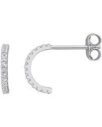 Rina Limor - 0.26 Ct. Tw. Created Sapphire Hoop Earrings - Lyst