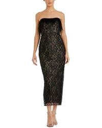 Mac Duggal - Feather Embellished Strapless Column Ankle Dress - Lyst