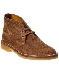 Gucci - Gg Suede Boot - Lyst