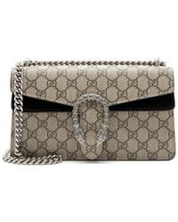 Gucci - Gg Supreme Canvas Crystal Dionysus Medium E/W Shoulder Bag (Authentic Pre-Loved) - Lyst