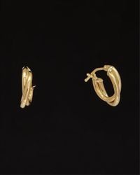 Italian Gold - 14k Double Hoops - Lyst