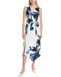 Anne Klein - Surplice Midi Dress - Lyst