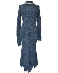 McQueen - Jeweled Collar Knitted Midi Dress, Size Int (Authentic Pre-Loved) - Lyst