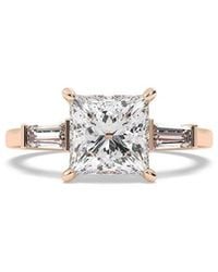Lab Grown Diamonds - 14K Rose 3.40 Ct. Tw. Lab-Grown Diamond Ring - Lyst