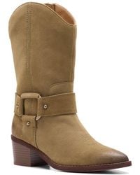 Clarks - Morzine Rise Suede Cowboy Boot - Lyst