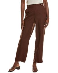 Anne Klein - High Rise Linen-Blend Wide Leg Pant - Lyst