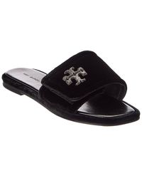 Tory Burch - Everly Velvet Slide Sandal - Lyst
