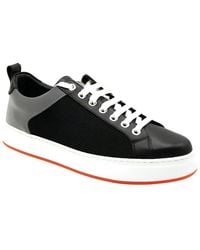 MCM - Leather & Canvas Sneaker - Lyst