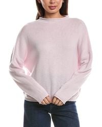 Forte - Slouchy Roll Trim Cashmere Pullover - Lyst