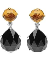 Haus of Brilliance - Colorful Gemstones 18K Rose 40.12 Ct. Tw. Diamond & Gemstone Dangle Earrings - Lyst