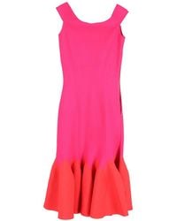 McQueen - Jaccquard Knit Midi Off-Shoulder Dress, Size Int (Authentic Pre-Loved) - Lyst