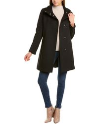 Cole Haan Topper Wool-blend Coat - Black