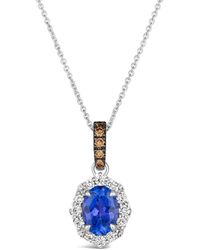 Le Vian - Le Vian 14K 1.03 Ct. Tw. Diamond & Tanzanite Pendant Necklace - Lyst