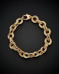 Italian Gold - 14K Oval & Round Link Bracelet - Lyst
