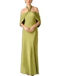 Aidan Mattox - Crepe Back Satin Long Dress - Lyst