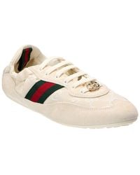 Gucci - Gg Trainer Canvas & Leather Sneaker - Lyst