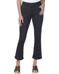 PAIGE - Colette Black Caviar Crop Flare Jean - Lyst