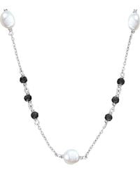 Rina Limor - 3.75 Ct. Tw. Moissanite & 4.5-7 Mm Pearl Curb Link Necklace - Lyst