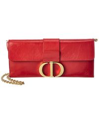 Dior Caro Small Leather Shoulder Bag - Red