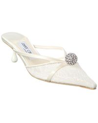 Jimmy Choo - Sana 50 Lace & Satin Mule - Lyst