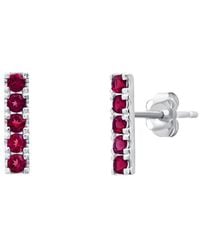 MaxColor - 14K 0.30 Ct. Tw. Lab-Grown Created Ruby Stud Earrings - Lyst