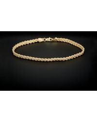 Italian Gold - 14k Double Row Semi-solid Rope Bracelet - Lyst