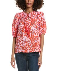 tyler boe - Margarita Tie-Front Linen Blouse - Lyst