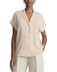 Lafayette 148 New York - Notch Collar Dolman Silk Blouse - Lyst