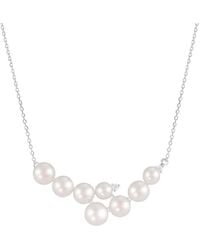 Splendid - Silver 6-8mm Pearl Pendant Necklace - Lyst