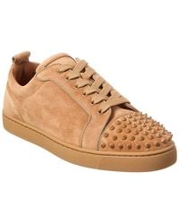Christian Louboutin - Louis Junior Spikes Suede Sneaker - Lyst