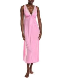 Natori - Enchant Lace Applique V-Neck Slip Gown - Lyst