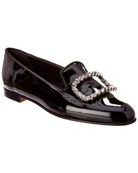 Manolo Blahnik Pila Patent Loafer - Black