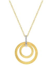 Suzy Levian CZ Jewelry - Suzy Levian Golden Helix Cz Circle Pendant - Lyst