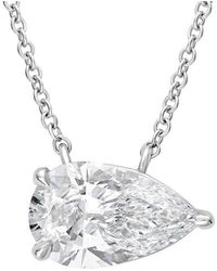 Diana M. Jewels - 14K 4.00 Ct. Tw. Lab-Grown Diamond Solitaire Pendant - Lyst