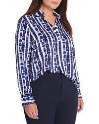 NIC+ZOE - Plus Shibori Stripe Top - Lyst