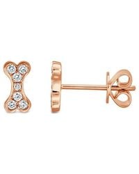 Sabrina Designs - 14K 0.14 Ct. Tw. Diamond Dog Bone Studs - Lyst