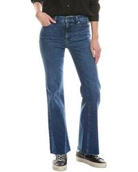 FRAME - The Icon Ease Raw After Flare Jean - Lyst