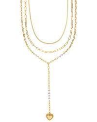 Rivka Friedman - 18K Plated 2Mm Pearl Necklace - Lyst