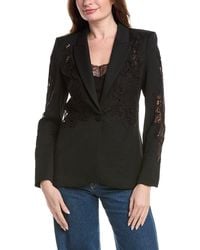 L'Agence - Clementine Lace Applique Blazer - Lyst