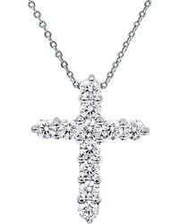 Diana M. Jewels - Fine Jewelry 18k 1.60 Ct. Tw. Diamond Cross Necklace - Lyst