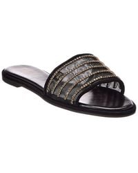 Tory Burch - Everly Crystal & Mesh Slide Sandal - Lyst