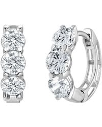 Lab Grown Diamonds - 14K 2.00 Ct. Tw. Lab-Grown Diamond Hoop Earring - Lyst