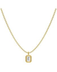 Lab Grown Diamonds - 18K Plated 1.00 Ct. Tw. Lab-Grown Diamond Necklace - Lyst